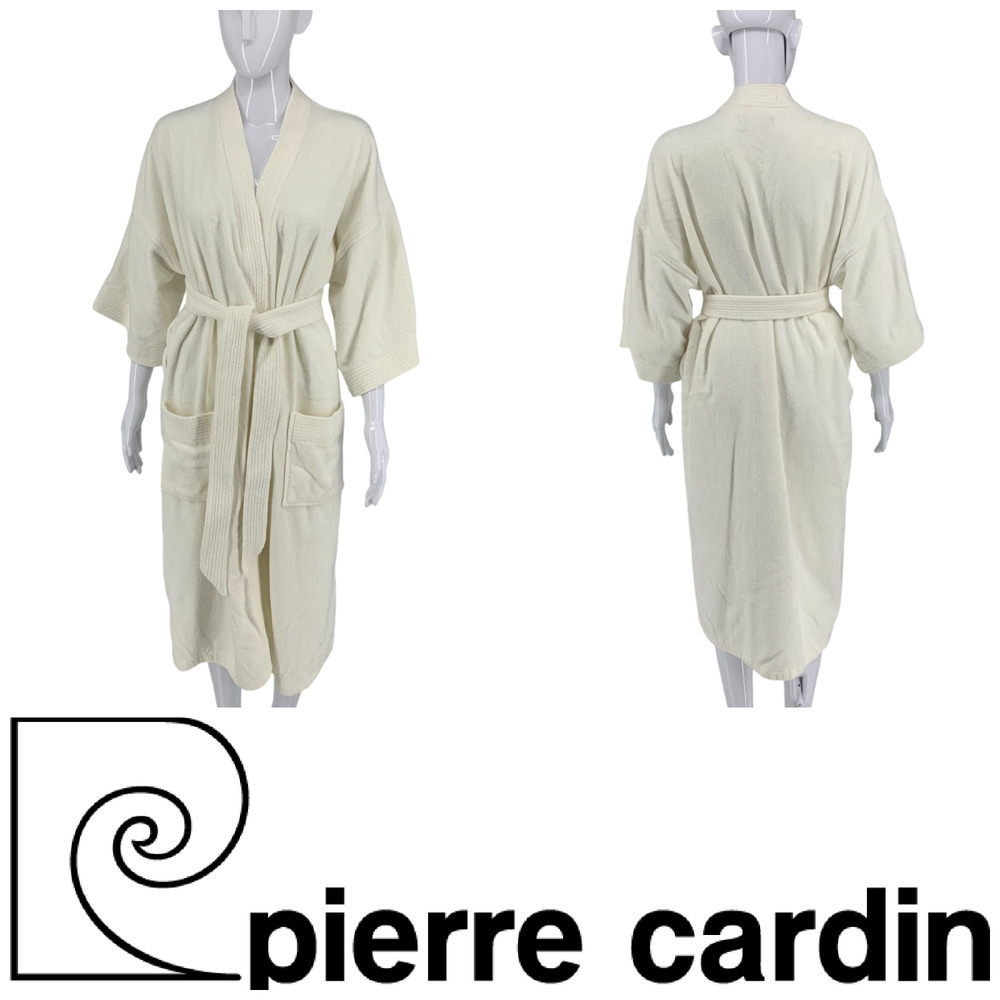 Vintage 1980's Pierre Cardin O/S Men's White Terrycloth Spa Robe Bathrobe Resort